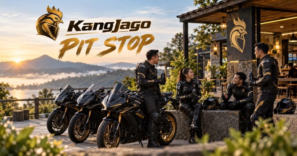 Rombongan KangJago beristirahat di pit stop sunmori yang tertib