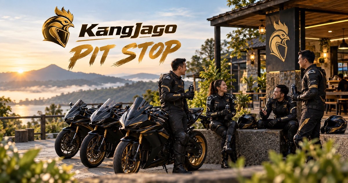 Rombongan KangJago beristirahat di pit stop sunmori yang tertib