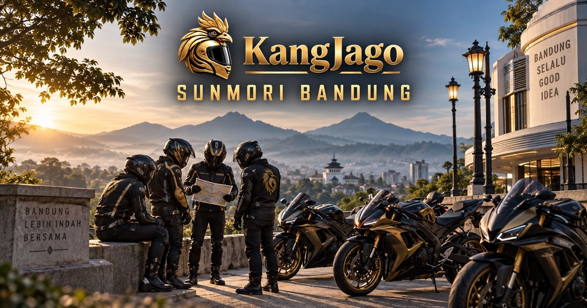 Komunitas KangJago memeriksa peta jalur sunmori Bandung saat matahari terbit