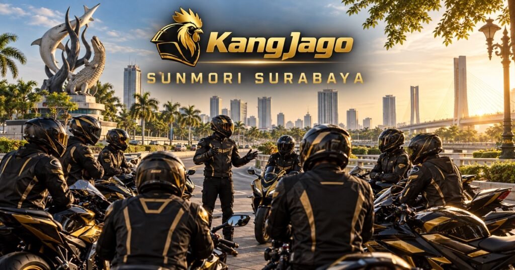 Briefing komunitas KangJago sebelum menempuh jalur sunmori Surabaya