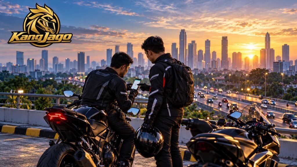 Rider KangJago merencanakan waktu berangkat dan rute sunmori Jakarta