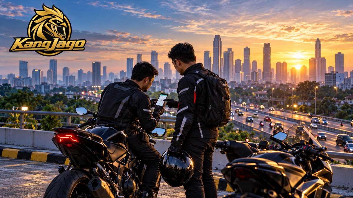 Rider KangJago merencanakan waktu berangkat dan rute sunmori Jakarta